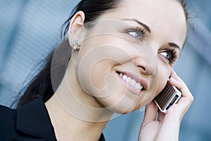 Businesswoman with mobile phone