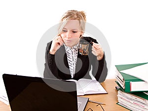 Businesswoman in office