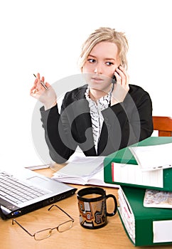 Businesswoman in office