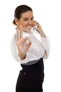 Businesswoman with phone