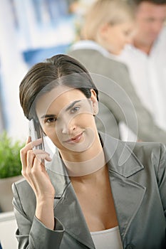 Businesswoman on phone call