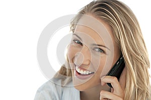 Businesswoman on the phone at workplace