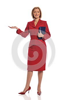 Businesswoman during a presentation