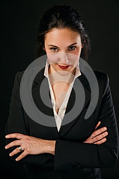 Businesswoman’s look silently denies your supposed strength