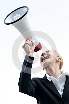 Businesswoman Shouting