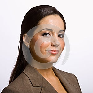 Businesswoman smiling