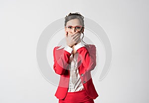 Businesswoman speak no evil