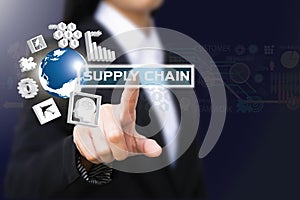 Businesswoman , Supply Chain concept