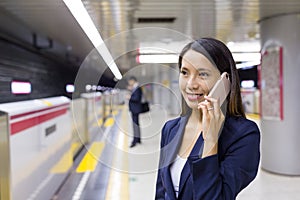 Businesswoman talk to cellphone