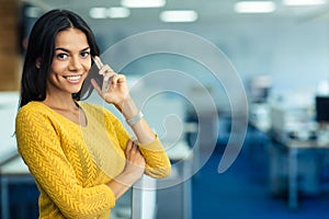 Businesswoman talking on the phone