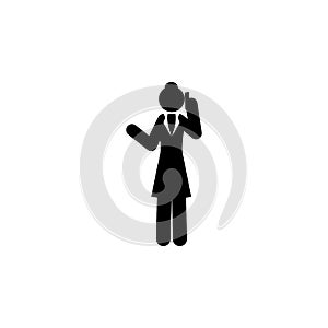 businesswoman, telephone icon. Element of businesswoman icon. Premium quality graphic design icon. Signs and symbols collection ic