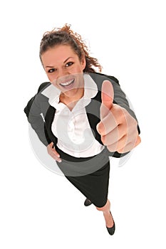 Businesswoman With Thumb Up
