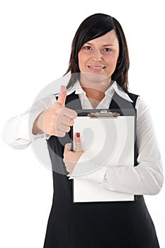 Businesswoman With Thumb Up