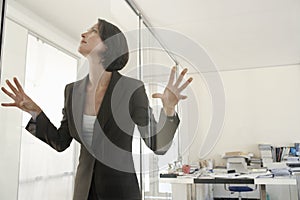 Businesswoman Trapped In Office