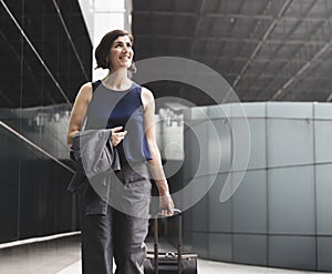 Businesswoman Traveler Journey Business Travel