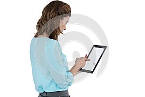 Businesswoman using digital tablet