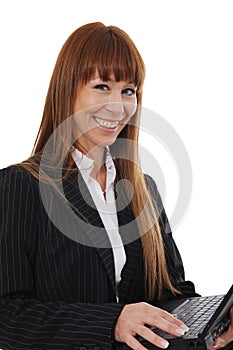 Businesswoman using a laptop