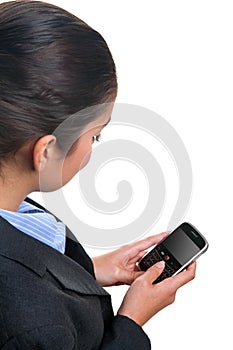 Businesswoman using a mobile device