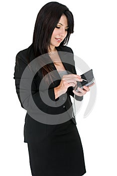 Businesswoman using a pda