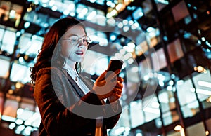 businesswoman using phone