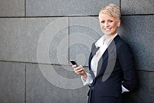 Businesswoman using smart phone