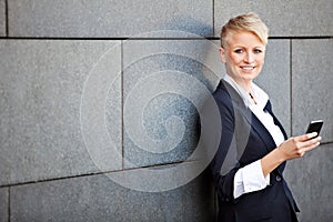 Businesswoman using smart phone