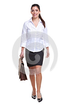 Businesswoman walking towards