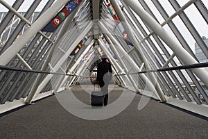 Businesswoman in Walkway