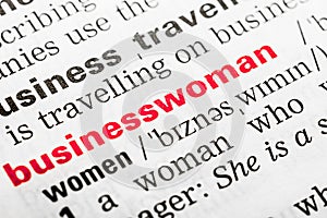 Businesswoman Word Definition