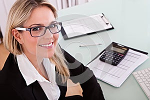 Businesswoman working in office