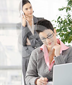 Businesswomen working in office