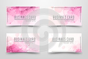 Businnes card with abstract watercolor design.