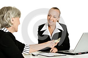 Businnes talk in office