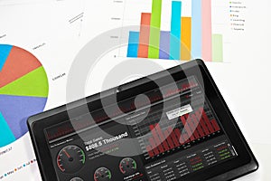 Businness Dashboard on Tablet