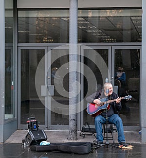 This is a busker.