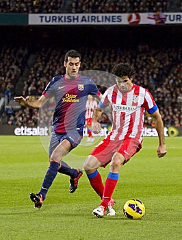 Busquets and Diego Costa