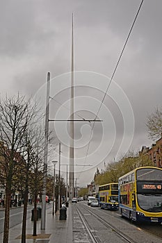 Busses and other trafic around the Dublin Spire