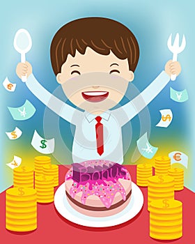 Bussinessman and bonus