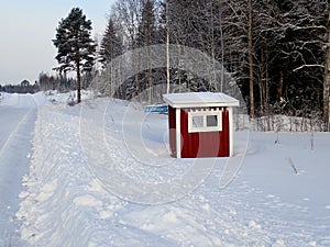 Busstop in BjÃÂ¶rkmo - Hudiksvall