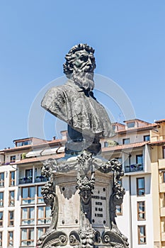 Bust of Benvenuto Cellini in Florence, Italy