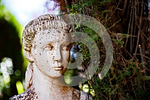 Bust in the garden of Santos in Penaguila photo