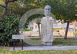 Bust of the great jazz musician Sidney Bechet in Juan Les Pins, France