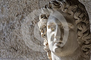 Bust of greek god of light