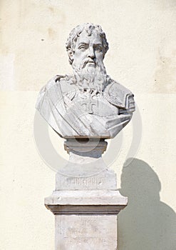 Bust of Henry the Navigator in the San Pedro de Alcantara Garden