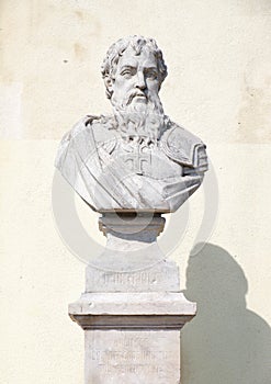 Bust of Henry the Navigator in the San Pedro de Alcantara Garden photo