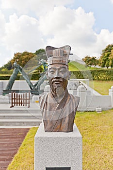 Bust of Jang Yeong-sil in Dongnae castle in Busan, Korea