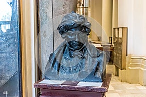 Bust Jean-FranÃÂ§ois Champollion in Museum of Cairo