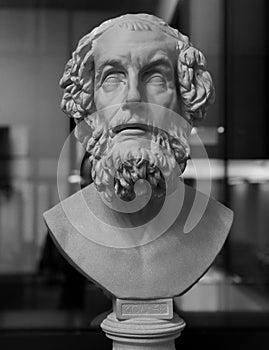 A bust of the legendary ancient poet Homer, a Greek Icon