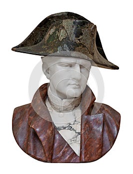 Bust of Napoleon isolated on white