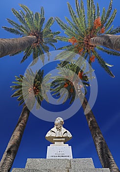 Bust of Pasquale Paoli in L`lle-Rousse Corsica photo